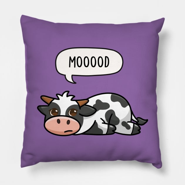 Mood - Tired Cow Pillow by LEFD Designs