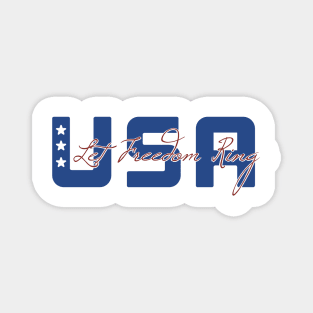 USA let freedom ring Magnet