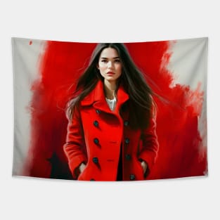 Red and White Tapestry