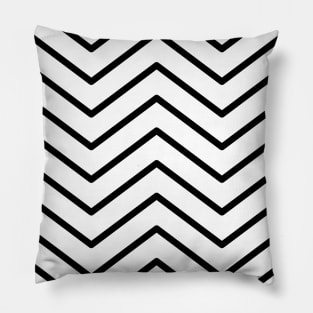 Black And White Zigzag Lines Pillow