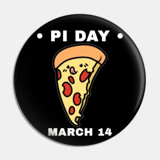 Kawaii Pi Day Pizza Slice March 14 Pin