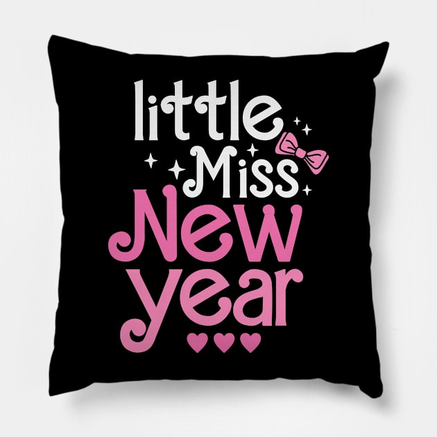 Little Miss New Year Pillow by MZeeDesigns