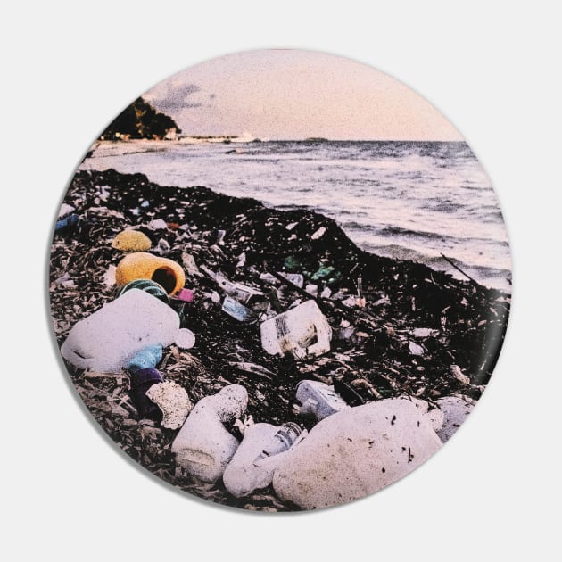 Utopic Dystopia: Trash island Pin by fm_artz