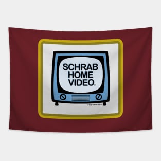 Schrab Home Video TV logo in Station Colors Tapestry