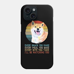 Every Bite You Take Inu Intrigue Trendsetting Tee for Dog Enthusiasts Phone Case