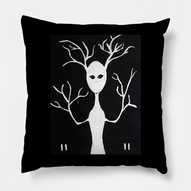 1111 Cosmic Tree Spirit Pillow by Cosmic Witch 