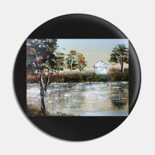 Semi abstract river scape 3 Pin