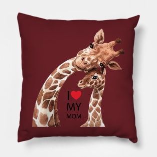 giraffe mom baby Pillow