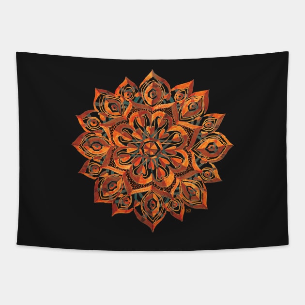 Orange Star Tapestry by kasia_dippel