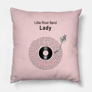 LADY LYRICS ILLUSTRATIONS Pillow