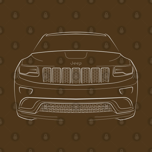 Jeep Cherokee KL - front Stencil, white by mal_photography