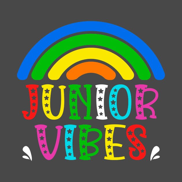 Junior Grade Vibes Rainbow Back to School Kids Teacher by AimArtStudio