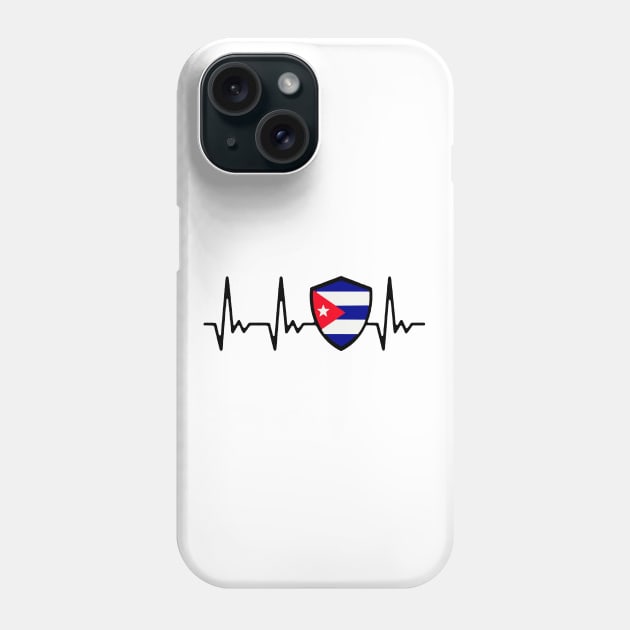 Cuba Heartbeat Proud Cuban Flag Phone Case by dyazagita