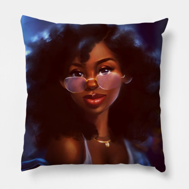 Melanin Pillow by The Art of Ka2ra