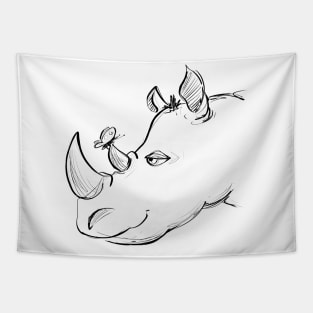 Rhino & Butterfly Tapestry