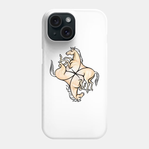 Interlaced Horses Phone Case by Hareguizer