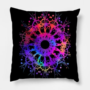 Abstract Rainbow Circle Pillow