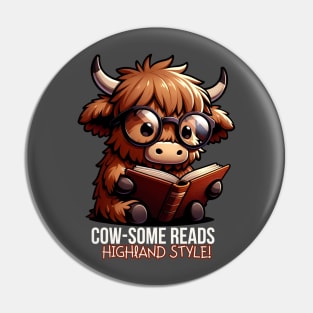 COW-SOME READS HIGHLAND STYLE Pin