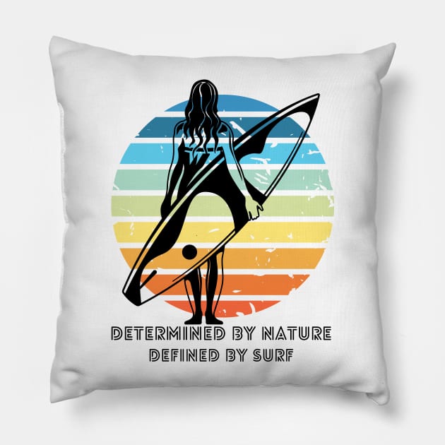 Retro Surf Diva Pillow by Hayden Mango Collective 