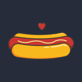 Cute and Kawaii Hotdog Foodie T-Shirt