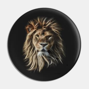Wild Lion Fractal Pin
