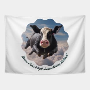 Bovine Takes Flight. Tapestry