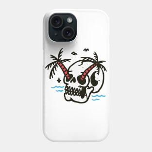 Skull Coconut Trees Phone Case