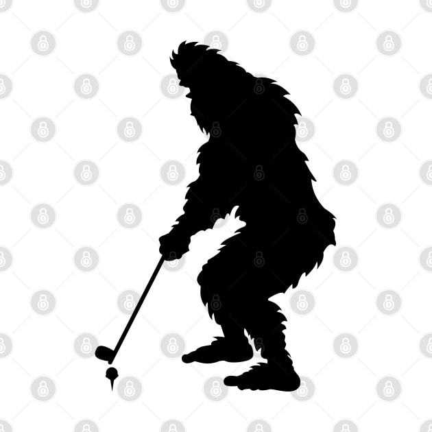 Bigfoot Playing Golf by Tesszero