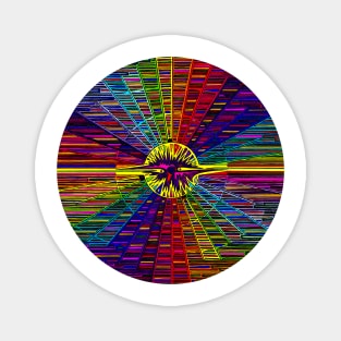 Psychedelic Abstract colourful work 260 Crest Magnet