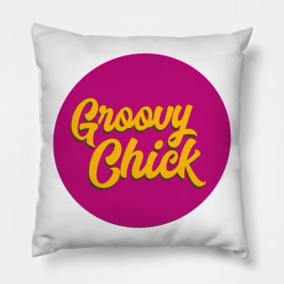 groovy chick pink Pillow