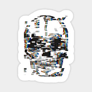 Graphic skull with glitch effect Magnet