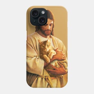 Christ and His Cat Phone Case