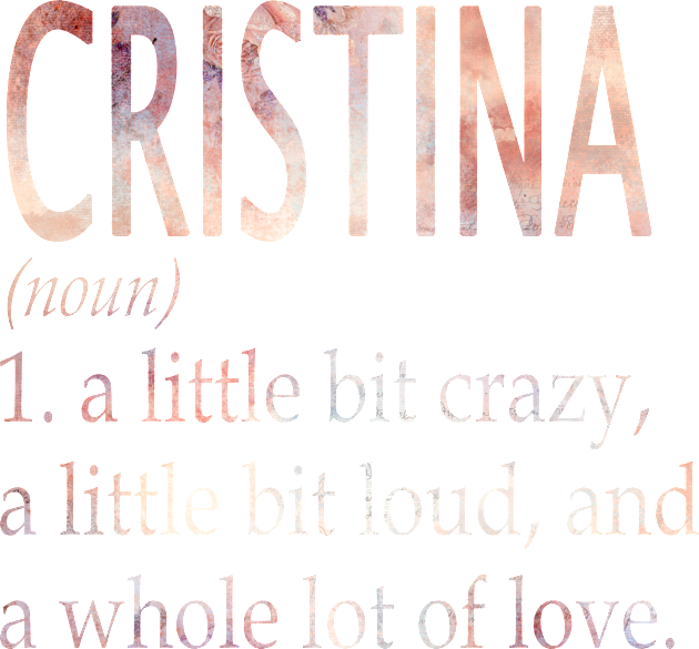 Cristina Girl Name Definition Kids T-Shirt by ThanhNga