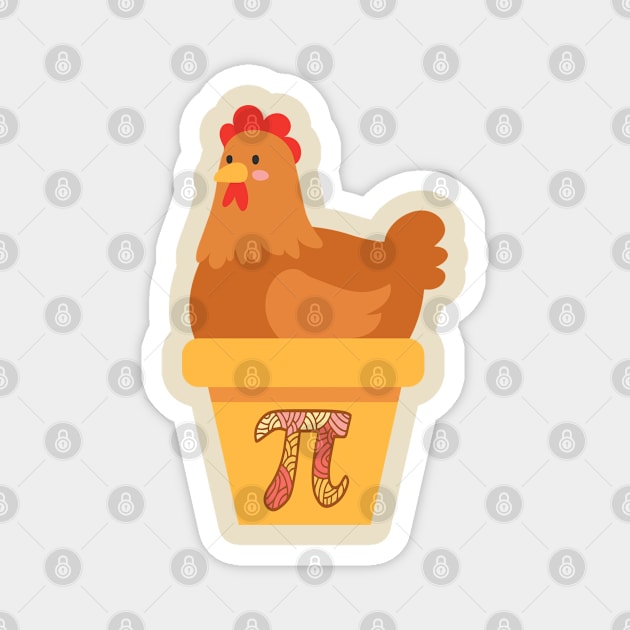 Chicken Pot Pi Magnet by Contentarama