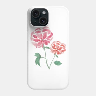 watercolor purple flowers pink and purple flowers Phone Case