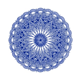 Mandala (dark blue) T-Shirt