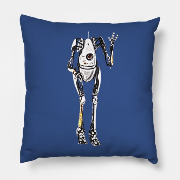 Portal 2 P-Body Waving Pillow by Green_Shirts