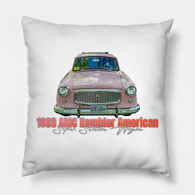 1960 AMC Rambler American Super Station Wagon Pillow by Gestalt Imagery