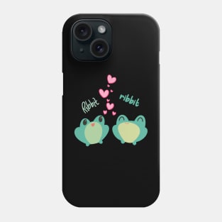 Frog Couple in Ribbit Love Phone Case