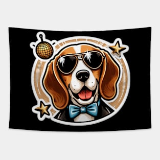 Beagle Disco Bunny Tapestry