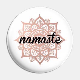 Namaste Mandala Rose Gold Pin