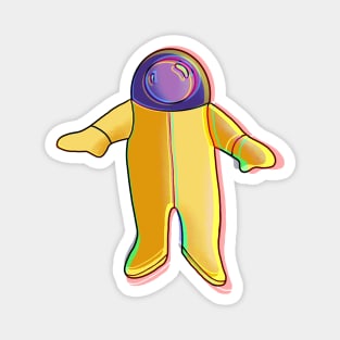 Orange spaceman Magnet