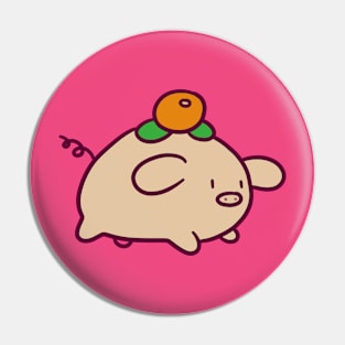 Orange Citrus Pig Pin