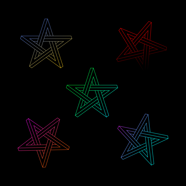 Imposible stars, colorful spectral radiant design by VISUALIZED INSPIRATION
