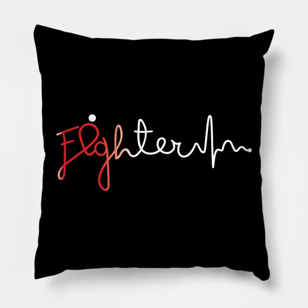 Fighter- Sickle Cell Anemia Gifts Sickle Cell Anemia Awareness Pillow by AwarenessClub