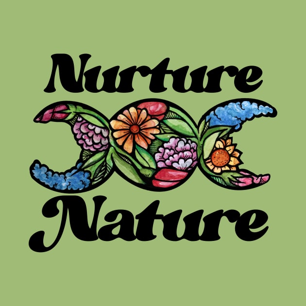 Nurture Nature Triple Moon Symbol by bubbsnugg
