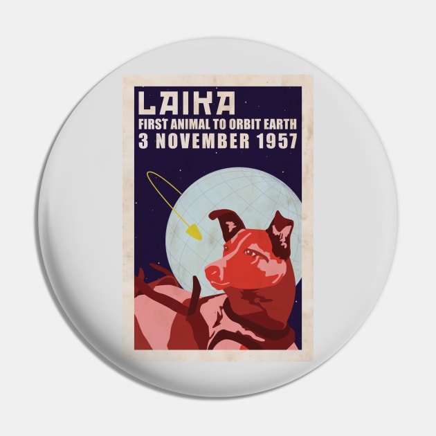 Laika Dog Soviet Pin by MiljanaVuckovic