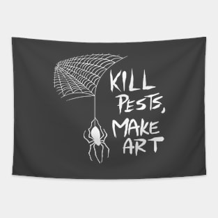 A Spider's Guide To Life (white) Tapestry