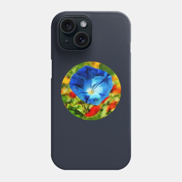 Heavenly Blue Morning Glory Flower to Brighten Your Mood Phone Case by scotch