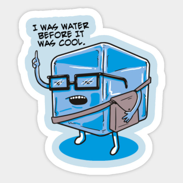 Hipster Ice Cube Graphic Sticker Teepublic